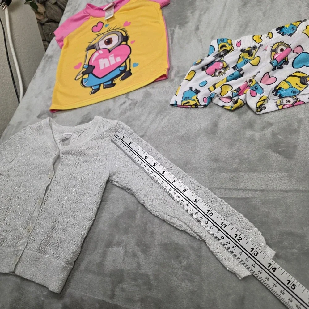 Girls Size 4 Clothing Lot Despicable Me Pajamas Carters Cardigan‎